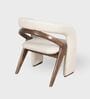 Ramya Plush Armchair In White Color