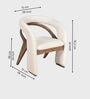 Ramya Plush Armchair In White Color