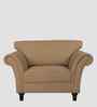 Rana Fabric 1 Seater Sofa in Copper Brown Color
