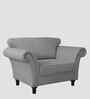 Rana Fabric 1 Seater Sofa in Dim Grey Color
