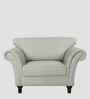 Rana Fabric 1 Seater Sofa in Pearl White Color