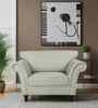 Rana Fabric 1 Seater Sofa in Pearl White Color