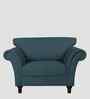 Rana Fabric 1 Seater Sofa in Sea Blue Color