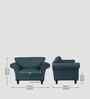 Rana Fabric 1 Seater Sofa in Sea Blue Color