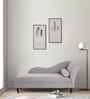 Rana Velvet Lhs Chaise Lounger In Concrete Grey Colour