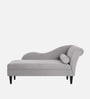Rana Velvet Lhs Chaise Lounger In Concrete Grey Colour