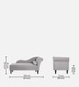 Rana Velvet Lhs Chaise Lounger In Concrete Grey Colour