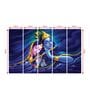 Randha & Krishna Multicolour MDF (Set of 5) Art Panels