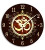Multicolor Engineered Wood Analog Omkara Wall Clock
