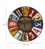 Multicolor Engineered Wood Analog Wall Clock