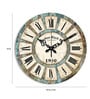 Multicolor Engineered Wood Knock Vintage Wall Clock