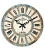 Multicolor Engineered Wood Knock Vintage Wall Clock