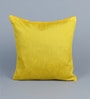 Yellow Art Silk 16 x 16 Inch Handpainted Worli Cushion Cover