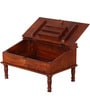 Rangilo Rajasthan Antique Mango Wood Writing Desk in Honey Oak Finish