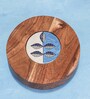 Rangoli Acacia Wood Riser with Ceramic & Metal Feet