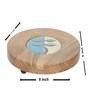 Rangoli Acacia Wood Riser with Ceramic & Metal Feet