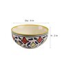 Rangriti 150ml White & Blue Ceramic (Set of 4) Dinner Bowl
