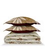 Orange Rangriti King Size Bedding Set with 180TC Bedsheet With Comforter & 2pc Pillow Covers