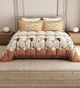 Yellow Rangriti King Size Bedding Set with 180TC Bedsheet With Comforter & 2pc Pillow Covers