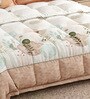 Orange Rangriti King Size Bedding Set with 180TC Bedsheet With Comforter & 2pc Pillow Covers