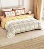 Orange Rangriti King Size Bedding Set with 180TC Bedsheet With Comforter & 2pc Pillow Covers