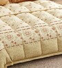 Yellow Rangriti King Size Bedding Set with 180TC Bedsheet With Comforter & 2pc Pillow Covers