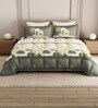 Grey Rangriti King Size Bedding Set with 180TC Bedsheet With Comforter & 2pc Pillow Covers