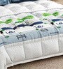 Blue Rangriti King Size Bedding Set with 180TC Bedsheet With Comforter & 2pc Pillow Covers