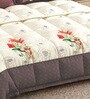 Cream Rangriti King Size Bedding Set with 180TC Bedsheet With Comforter & 2pc Pillow Covers