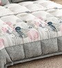 Grey Rangriti King Size Bedding Set with 180TC Bedsheet With Comforter & 2pc Pillow Covers