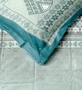 Blue Rangriti King Size Bedding Set with 180TC Bedsheet With Comforter & 2pc Pillow Covers