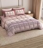 Pink Rangriti King Size Bedding Set with 180TC Bedsheet With Comforter & 2pc Pillow Covers