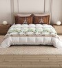 Orange Rangriti King Size Bedding Set with 180TC Bedsheet With Comforter & 2pc Pillow Covers
