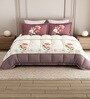 Cream Rangriti King Size Bedding Set with 180TC Bedsheet With Comforter & 2pc Pillow Covers