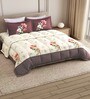 Cream Rangriti King Size Bedding Set with 180TC Bedsheet With Comforter & 2pc Pillow Covers