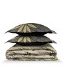Grey Rangriti King Size Bedding Set with 180TC Bedsheet With Comforter & 2pc Pillow Covers