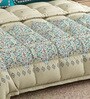 Cream Rangriti King Size Bedding Set with 180TC Bedsheet With Comforter & 2pc Pillow Covers