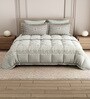 Blue Rangriti King Size Bedding Set with 180TC Bedsheet With Comforter & 2pc Pillow Covers