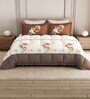 Cream Rangriti King Size Bedding Set with 180TC Bedsheet With Comforter & 2pc Pillow Covers