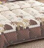 Brown Rangriti King Size Bedding Set with 180TC Bedsheet With Comforter & 2pc Pillow Covers