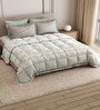 Blue Rangriti King Size Bedding Set with 180TC Bedsheet With Comforter & 2pc Pillow Covers