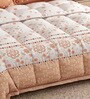 Orange Rangriti King Size Bedding Set with 180TC Bedsheet With Comforter & 2pc Pillow Covers