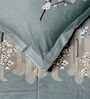 Blue Rangriti King Size Bedding Set with 180TC Bedsheet With Comforter & 2pc Pillow Covers
