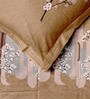 Orange Rangriti King Size Bedding Set with 180TC Bedsheet With Comforter & 2pc Pillow Covers