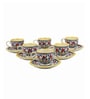 Rangriti 120ml Multicolour Ceramic (Set of 12) Tea Cup & Saucer Set