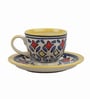 Rangriti 120ml Multicolour Ceramic (Set of 12) Tea Cup & Saucer Set