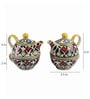 150 ML Yellow Ceramic Cups & Saucers Set of 2