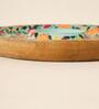 Rani Bagh Wooden Chip & Dip Platter, 12"dia
