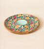 Rani Bagh Wooden Chip & Dip Platter, 12"dia
