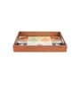 Rani Collection Cream & Gold MDF Wood Rectangle Serving Trays